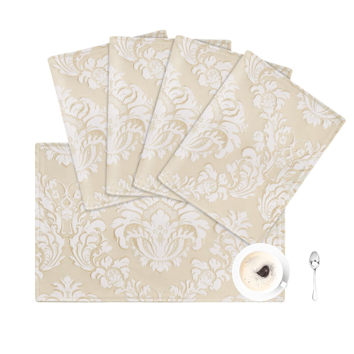 TOPLUXE Platzsets 4er Sets Florales Tischset Abwaschbar 30x45cm Platz-Matten für Esstisch Urlaub Par