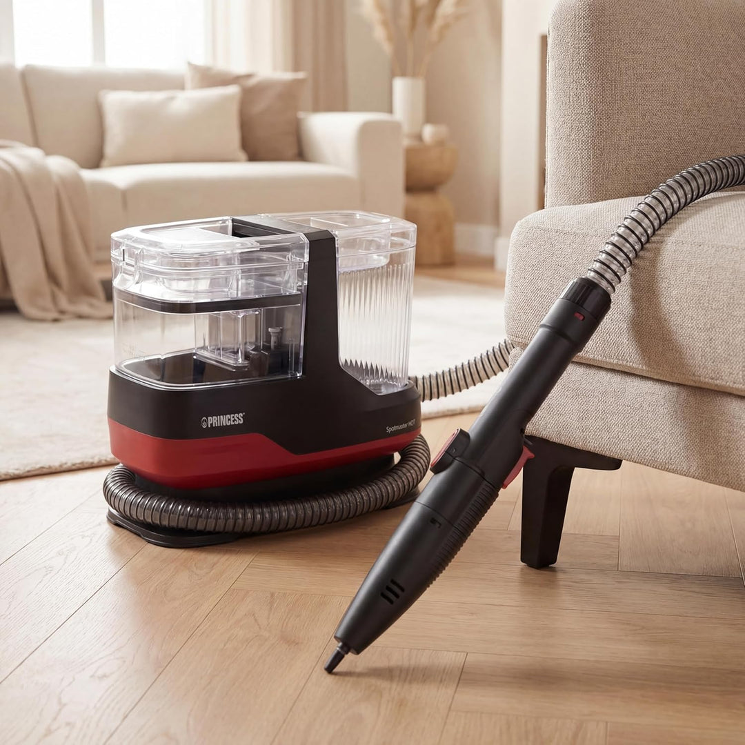 Princess Fleckenreiniger mit Dampffunktion, 1800 W, 4 Reinigungsmodi, 13 Zubehörteile, Flexible Schl
