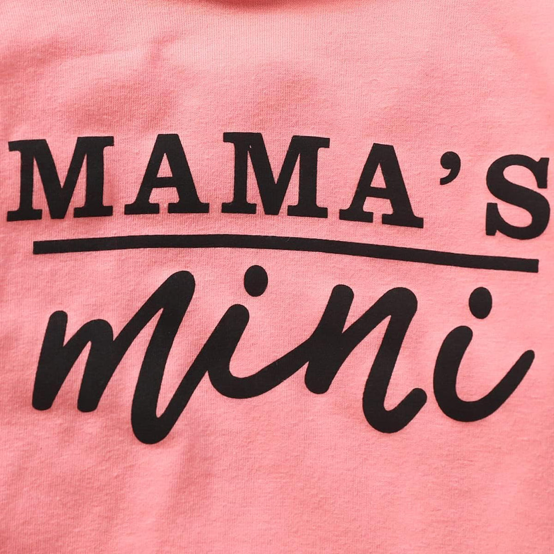 Neugeborene Baby Mädchen Kleidung Mama Sprüche Mama Mini Strampler Top Hose Outfit Set mit Stirnband