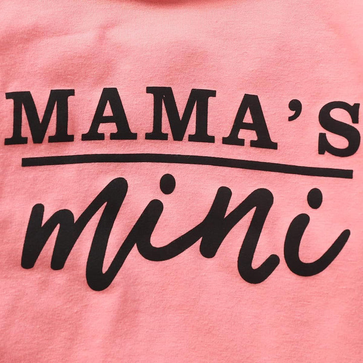 Neugeborene Baby Mädchen Kleidung Mama Sprüche Mama Mini Strampler Top Hose Outfit Set mit Stirnband