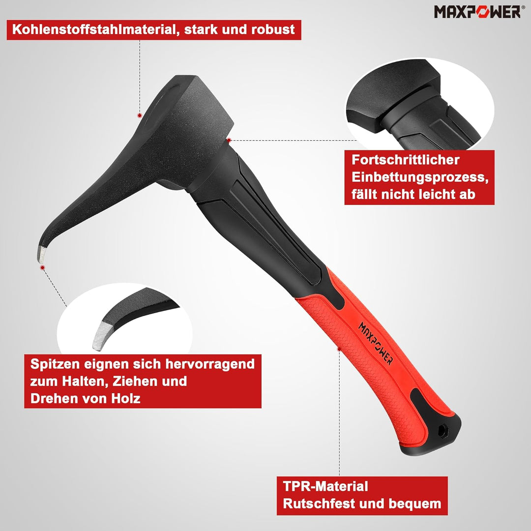 MAXPOWER 40cm Sappie 0.95kg Handsappie Stark und Robust TPR-Griff