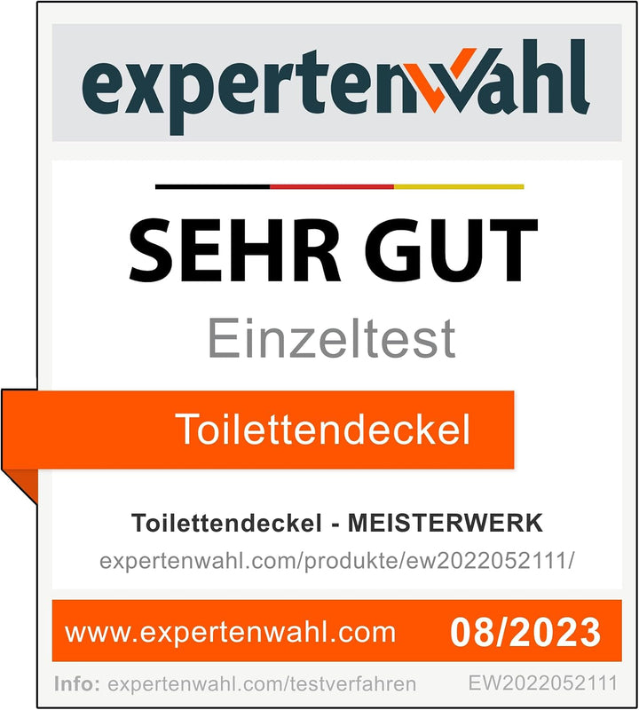 Meisterwerk Toilettendeckel mit Absenkautomatik in 2 Grössen - WC Sitz mit 99,9% Antibakterieller Ob