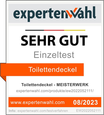 Meisterwerk Toilettendeckel mit Absenkautomatik in 2 Grössen - WC Sitz mit 99,9% Antibakterieller Ob