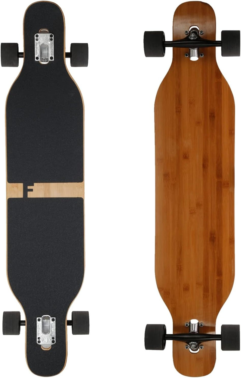 FunTomia Longboard mit 3 Flex Stufen Drop Through Cruiser Komplettboard Mach1 Speed Kugellager T-Too