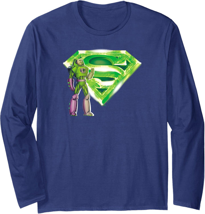 Superman Lex & Kryptonite Logo Langarmshirt