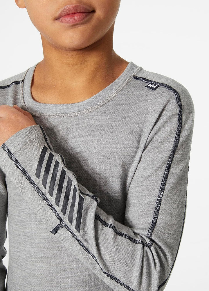 Helly Hansen Unisex Kinder Baselayer Set Jr Lifa Merino Midweight Set 14 Jahre Grey Melange, 14 Jahr