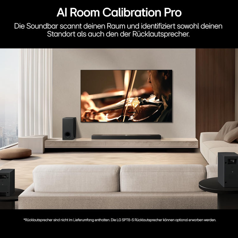 LG DS90TY 5.1.3 Dolby Atmos Soundbar (570W) mit kabellosem Subwoofer (Wow Cast, HDMI, Bluetooth) [20