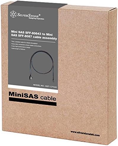 SilverStone SST-CPS06 - Internes Mini SAS HD Kabel, beidseitige 36pin SFF8643 Stecker mit Sidband-Ka
