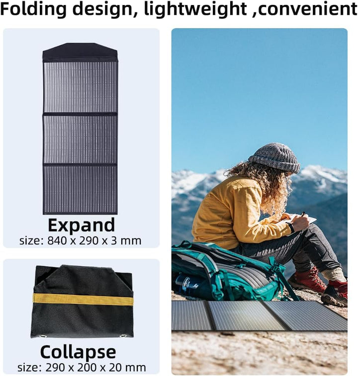 Solar Ladegerät 30W tragbares wasserdicht, IP67 faltbares Solarpanel mit USB-A nschluss, kompatibel