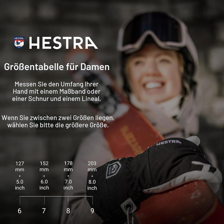 HESTRA Henrik Ski-Handschuh Leder Pro Model kurz, Damen 7 blau, 7 blau