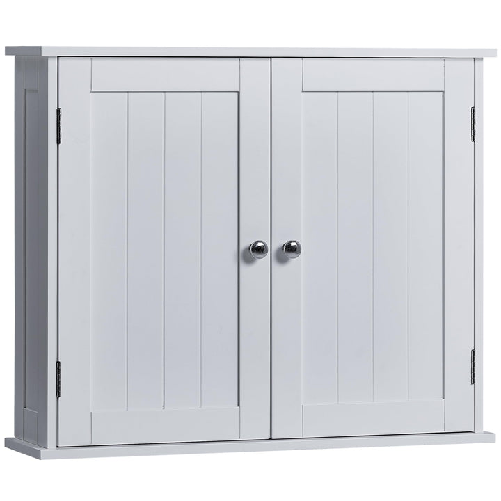 Bath Vida Badezimmerschrank, 2 Türen, Wandmontage, Holz, weiss 15 x 60 x 50 cm Wandmontierter Badezi