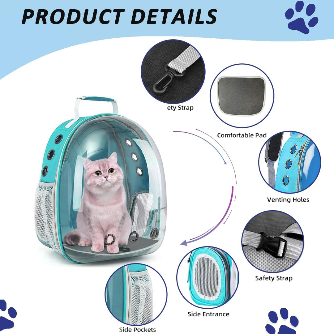 Erweiterbar Katzenrucksack Hunderucksack, Vorderrucksack für Katzen und Kleine Hunde, mit transparen