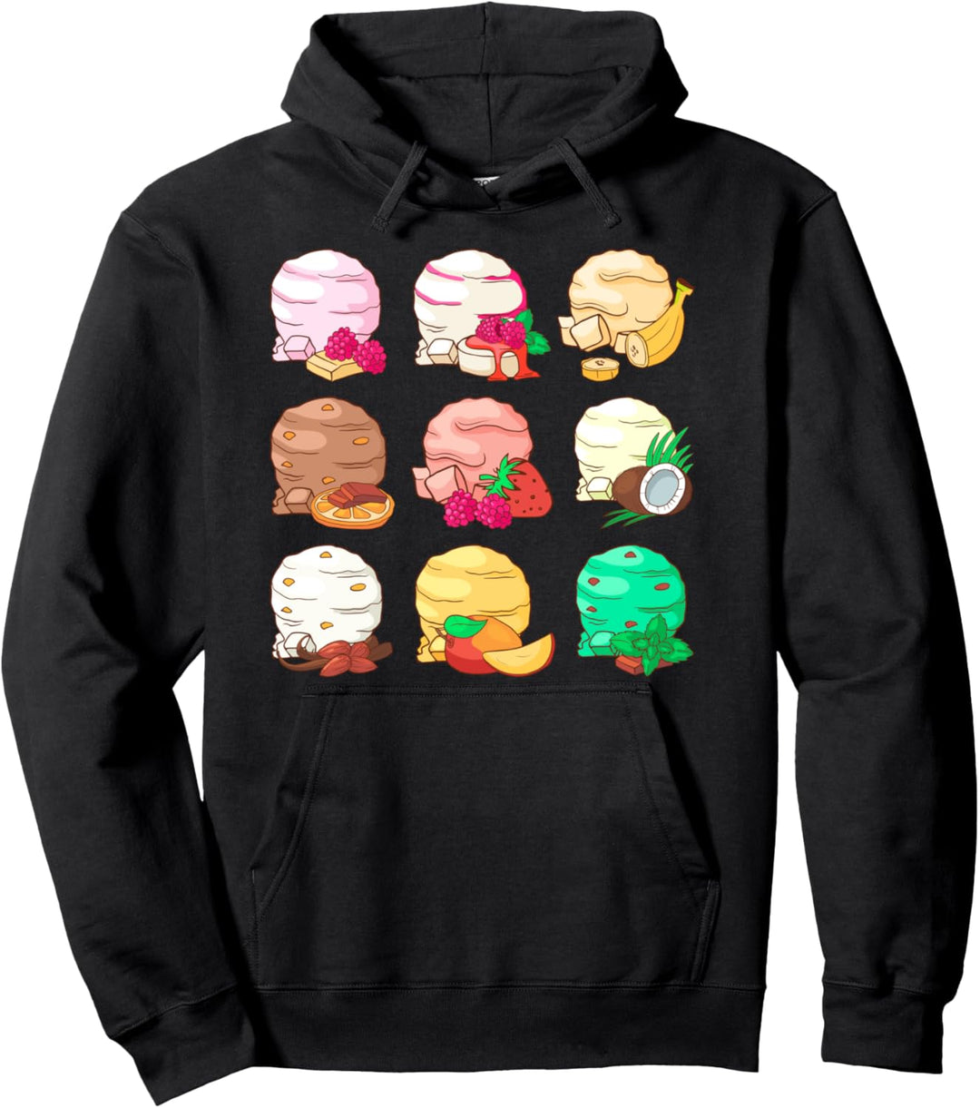 Eis Eisbecher Softeis Eiskrem Eiscreme Speiseeis Eisspeisen Pullover Hoodie