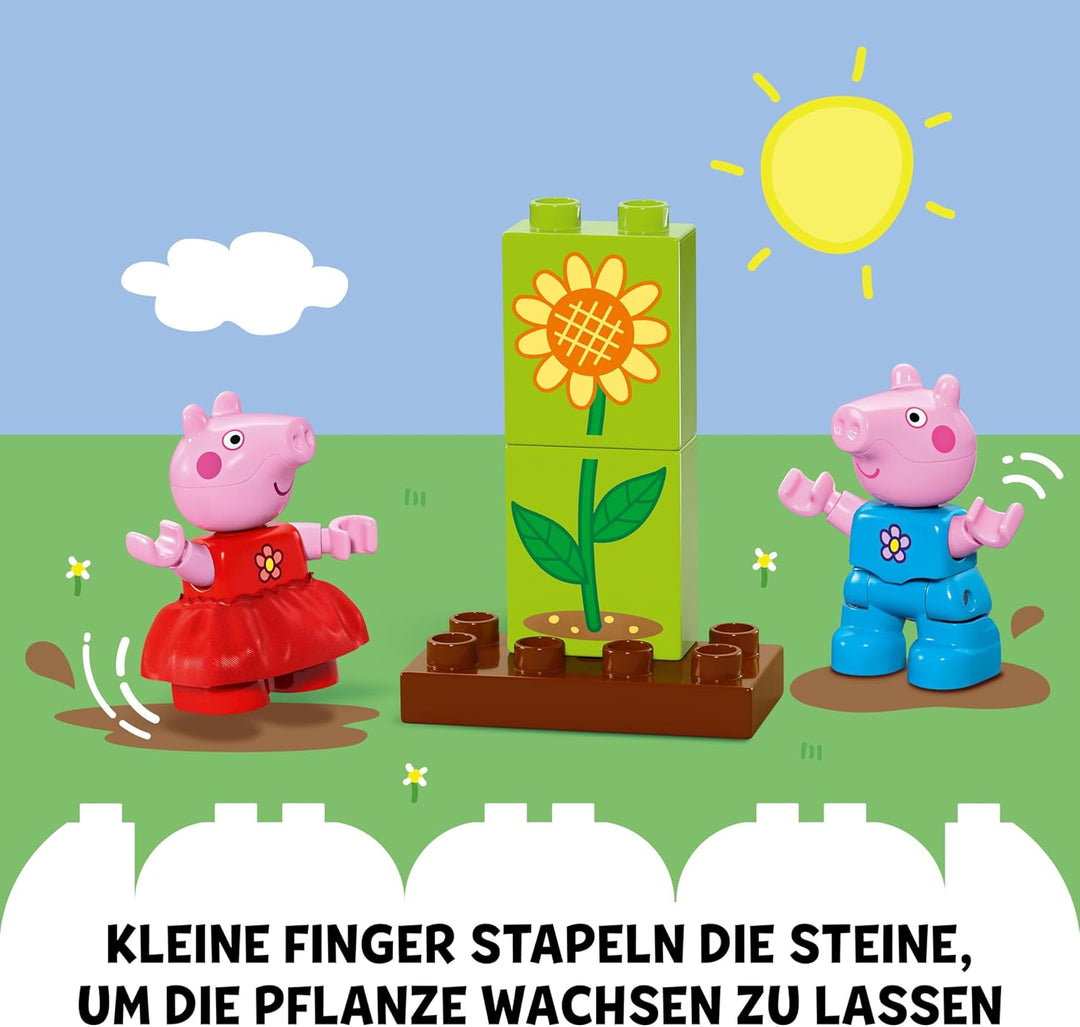 LEGO DUPLO Peppa Wutz Garten mit Baumhaus: Lern-Set für Vorschulkinder zum Bauen und Umbauen mit 2 F