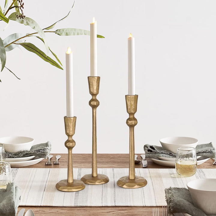 Kerzenhalter aus Eisen, Antik-Optik, 3 Stück, dekorativer Kerzenständer, Kerzenhalter für Hochzeit,