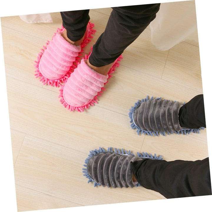 MAGICLULU Abnehmbare Unterseite Wischpantoffeln Reinigungspantoffeln Damen Bodenreinigung Grösse L L