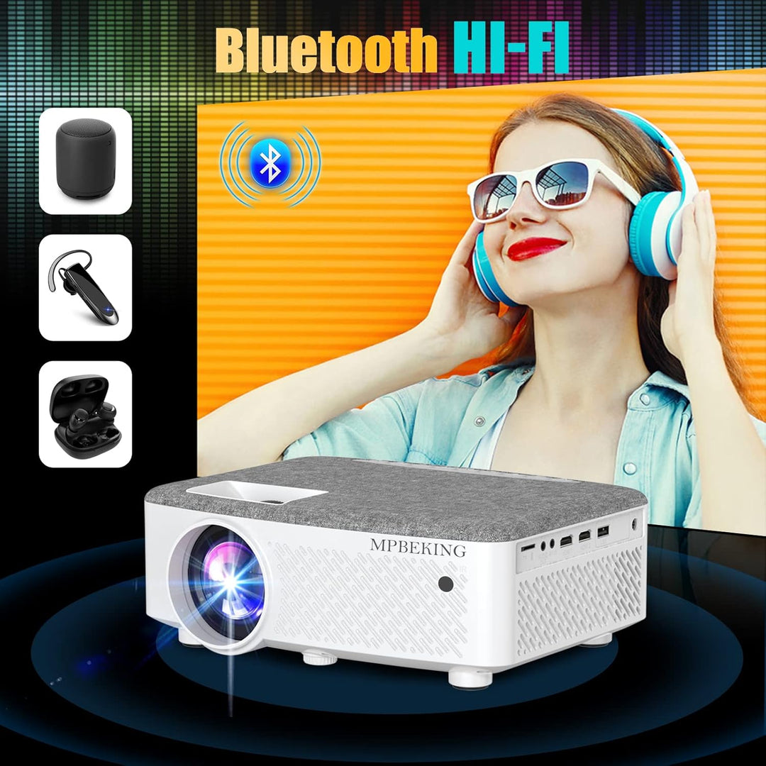 Mini-Projektor, tragbar, 1080P, Native, Film-Handy-Projektor, 8500 Lumen, 500 cm Display, kompatibel