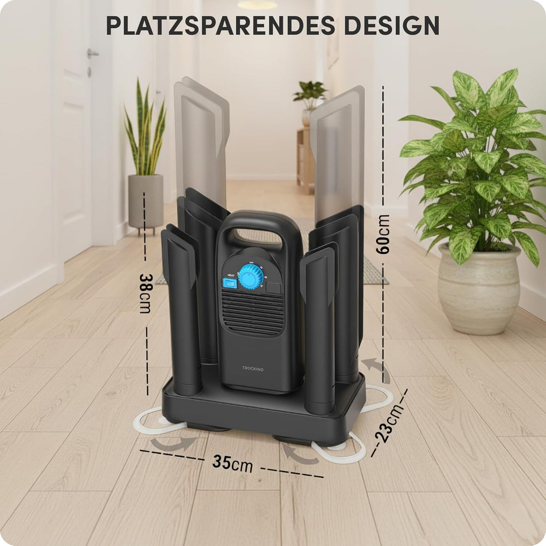Schuhtrockner & Stiefeltrockner für 2 Paar Schuhe mit Timer – ideal für Sportschuhe, Fussballschuhe,