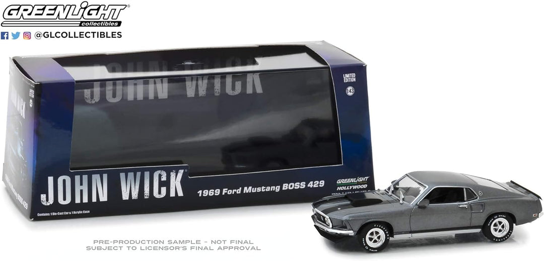 Greenlight 1969 Ford Mustang BOSS 429 John Wick 1:43 86540