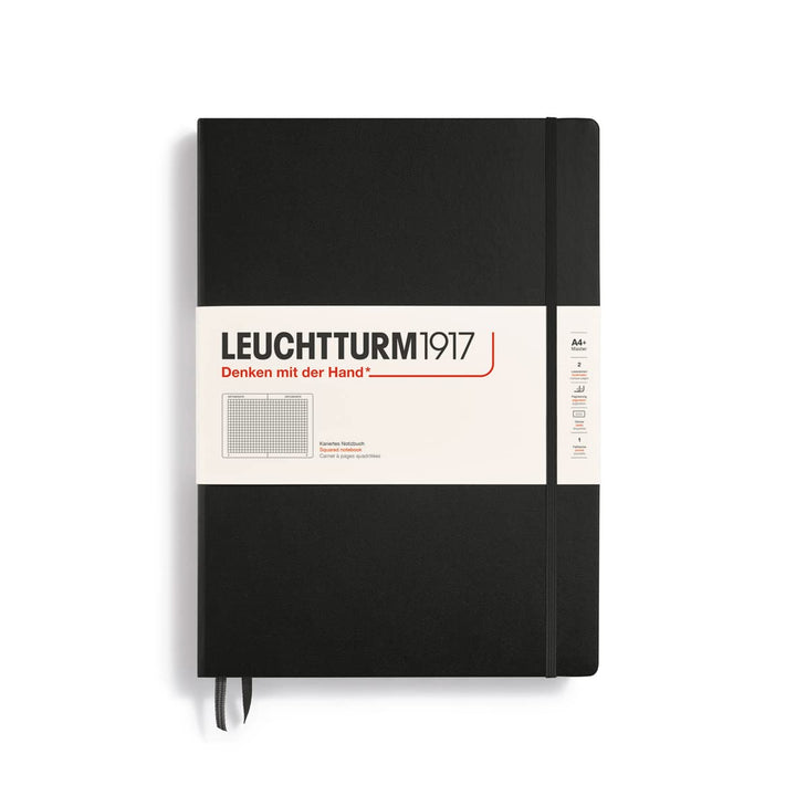 LEUCHTTURM1917 307959 Notizbuch Master Classic (A4+), Hardcover, 235 nummerierte Seiten, Schwarz, ka