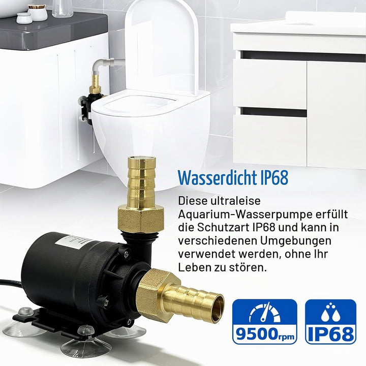 Wasserpumpe Brushless, Dc 12v 800l/H Flüsterleise Wasserumwälzpumpe, Leise Tauchpumpe Mit Keramische