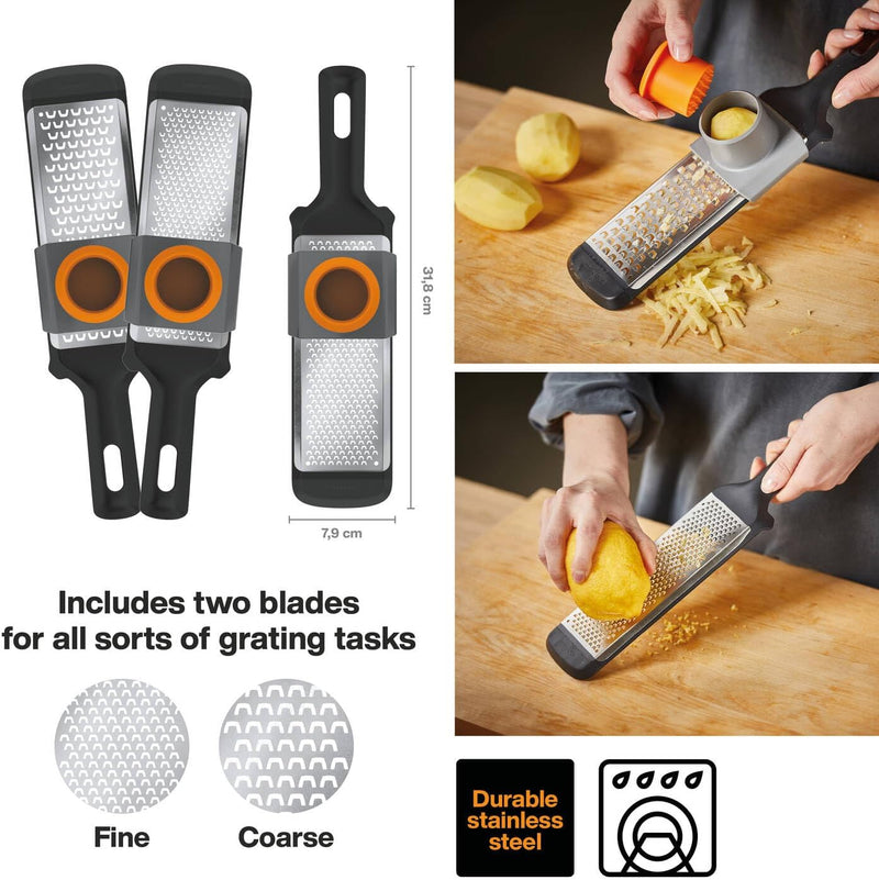 Fiskars Handreiben-Set, 2-teilig., Grob und Fein, Metall/Kunststoff, Functional Form, 1014413, Handr