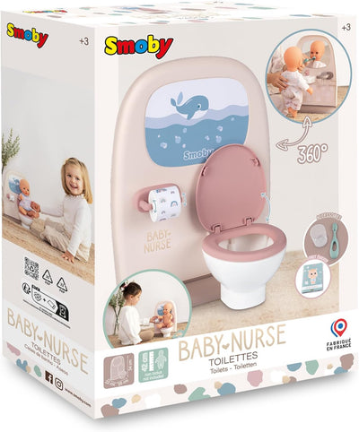 Smoby - Baby Nurse Badezimmer - Für Puppen bis 42 cm - Körperhygiene kennenlernen - mit Waschbecken