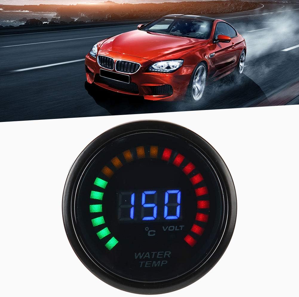 52mm/2.0in Temperaturanzeige Digitale ABS LED Wasserkühlmitteltemperaturanzeige Temperaturanzeige mi