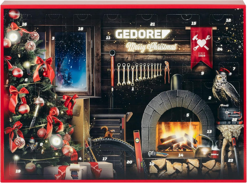 GEDORE red R49013033 Adventskalender 2024, 33 teilig, Adventskalender für Männer, Männer Geschenk, W