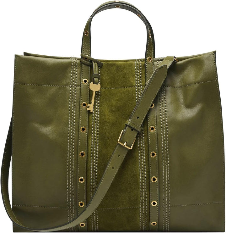 Fossil Carmen Tote Green Moss