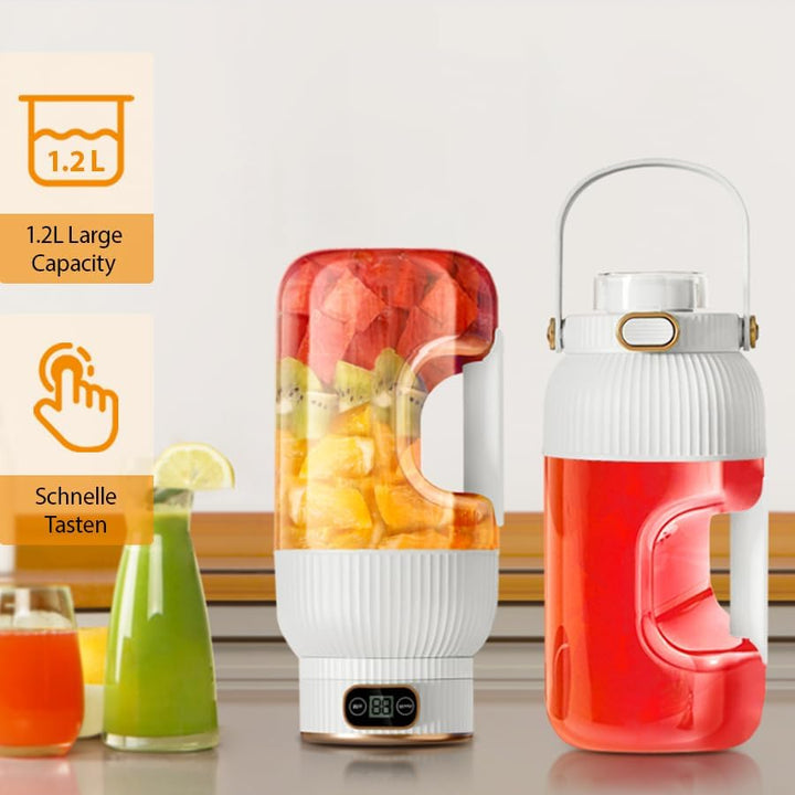 Fruchtsaftmaschine, Ice Cream-Maschine mit 1,2-Liter-Mischbehälter, eingebauter Batterie-Mixer mit 1