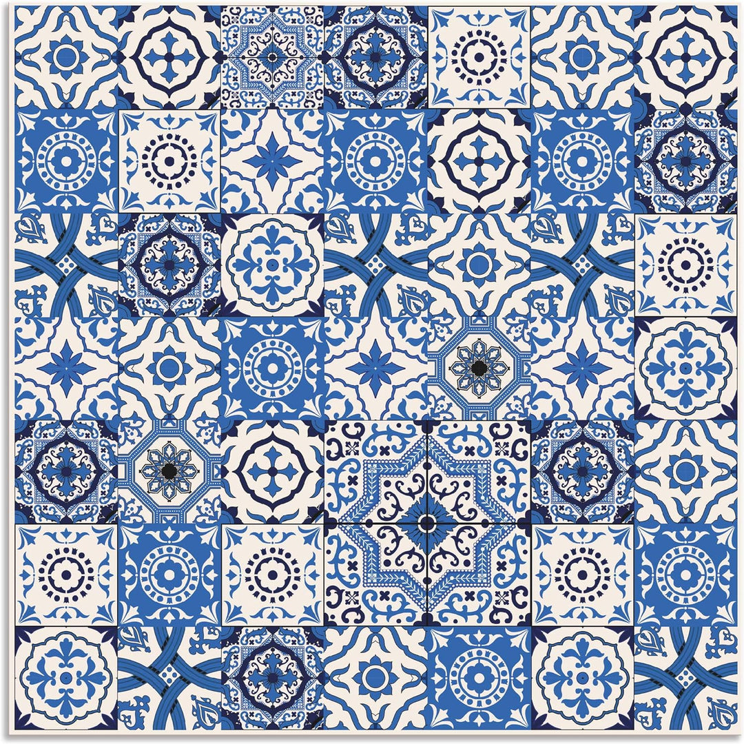 ARTland Spritzschutz Küche aus Alu für Herd Spüle 60x60 cm (BxH) Küchenrückwand mit Motiv Mosaik Fli
