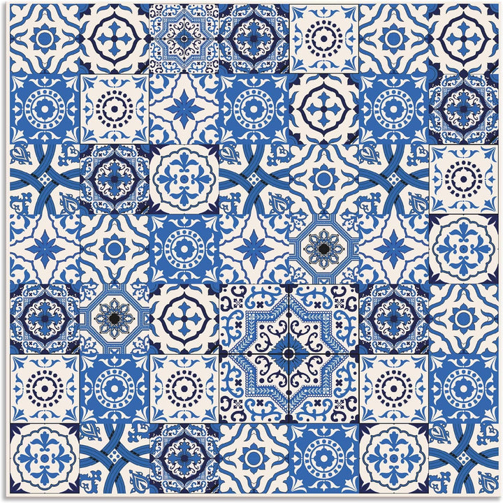ARTland Spritzschutz Küche aus Alu für Herd Spüle 60x60 cm (BxH) Küchenrückwand mit Motiv Mosaik Fli