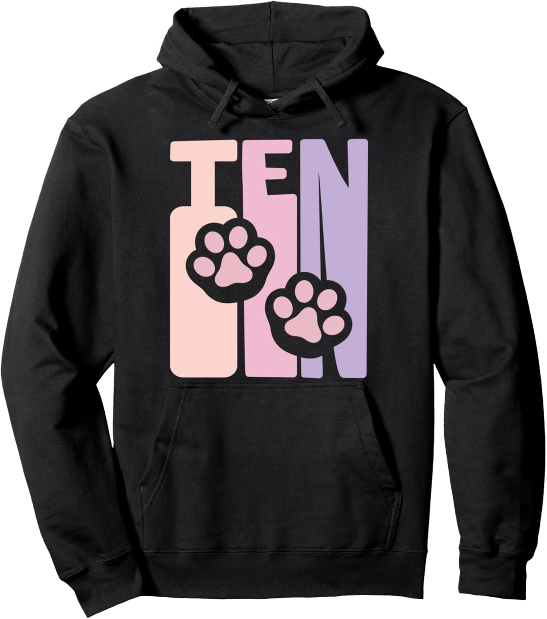 10. Geburtstag Geschenk Hund Hundchen Fan 10 Jahre Mädchen Pullover Hoodie