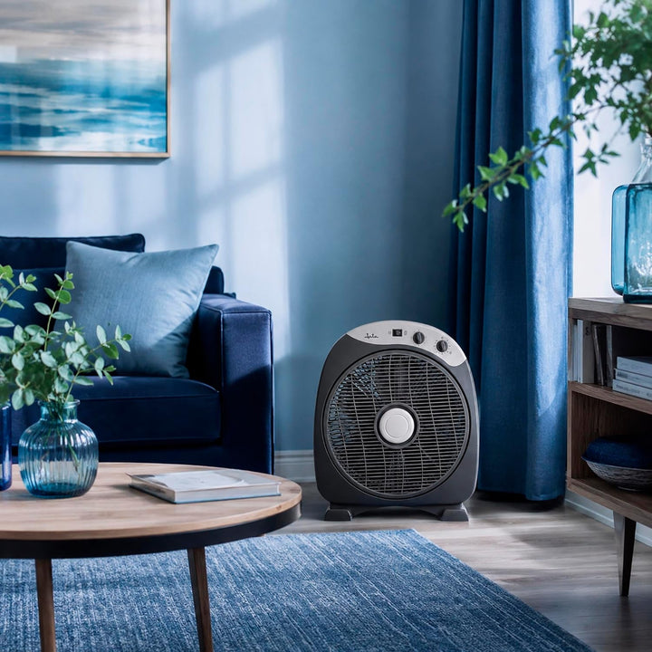 JATA JVVS3015 Bodenventilator, 3 Geschwindigkeitsstufen, 60-Minuten-Timer, Drehgitter, Masse: 38 x 1