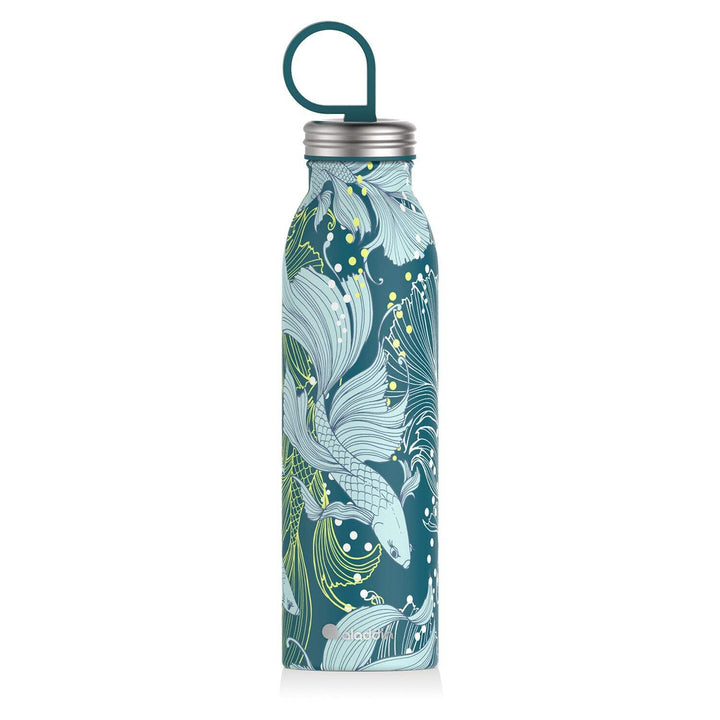 Aladdin Chilled Style Thermavac Trinkflasche Edelstahl 0.55L Goldfish Green – Thermosflasche Hält 9