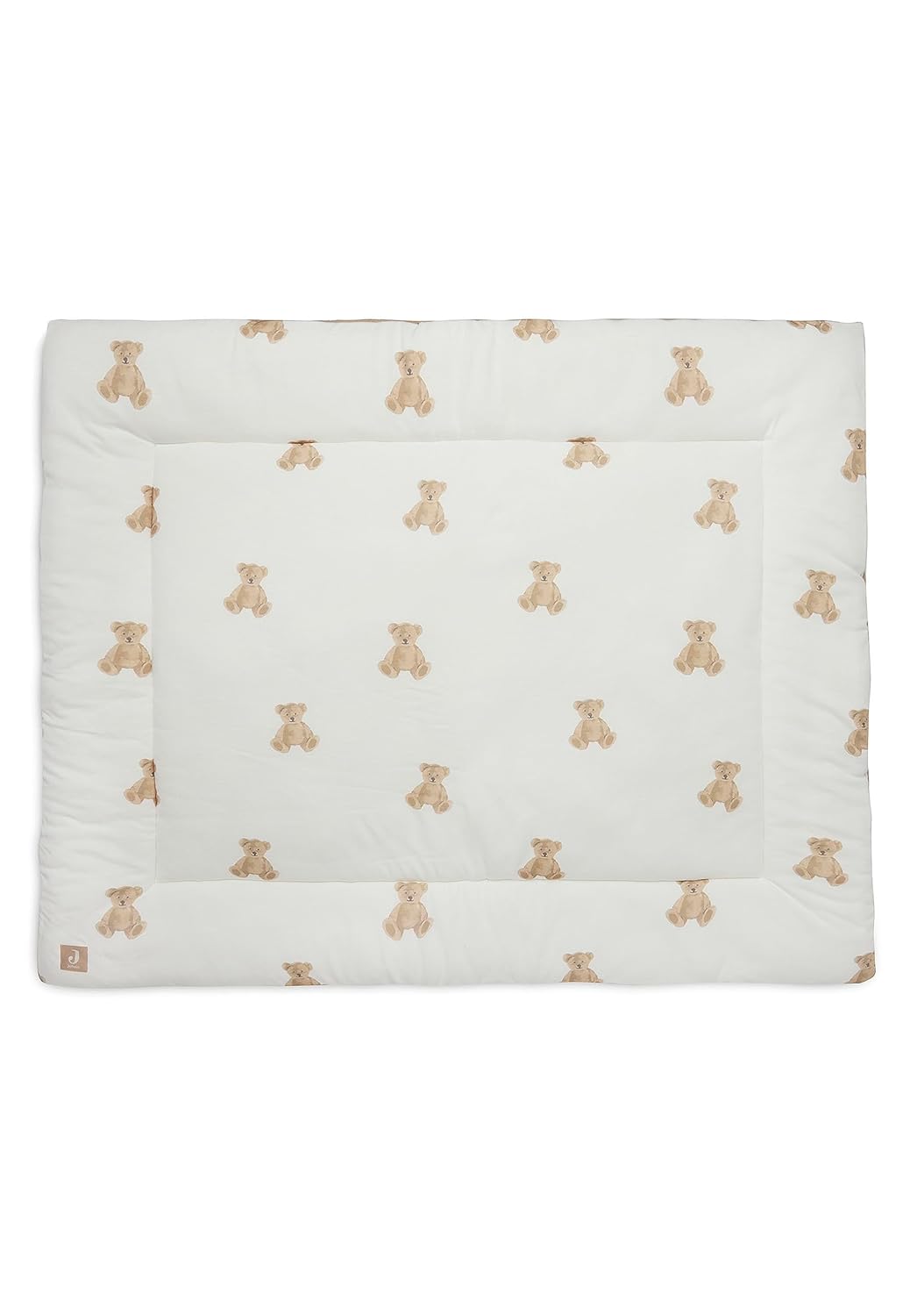 Jollein Krabbeldecke für Baby - Teddy Bear - Bio-Baumwolle - Laufgittereinlage - 75x95 cm - Spieldec