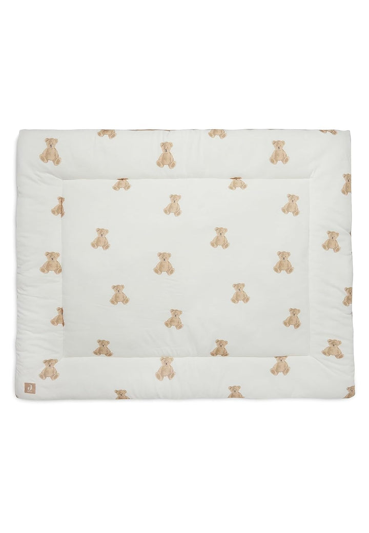 Jollein Krabbeldecke für Baby - Teddy Bear - Bio-Baumwolle - Laufgittereinlage - 75x95 cm - Spieldec