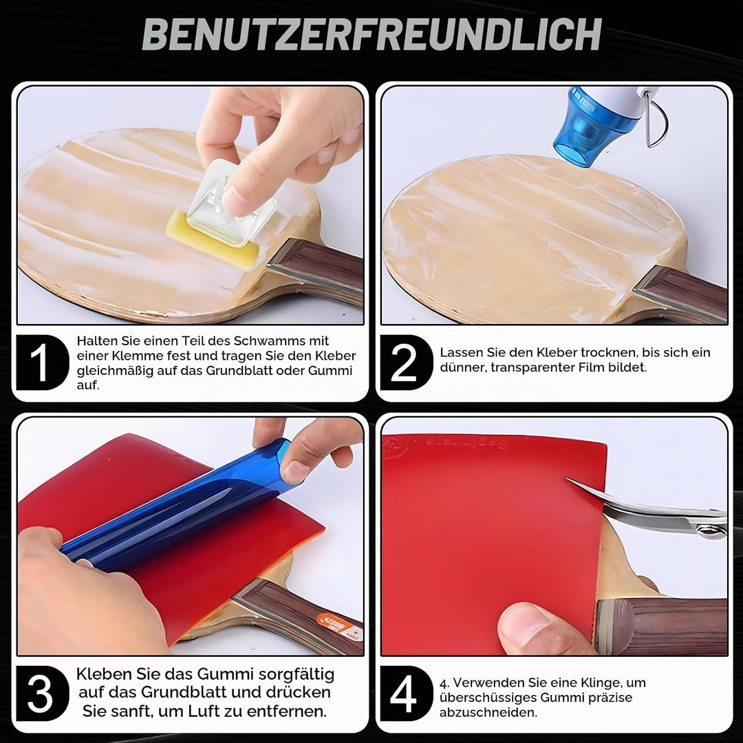 Tischtennis Kleber, Belagkleber für Tischtennisschläger, Kleber für Tischtennisschläger Belag, Schne