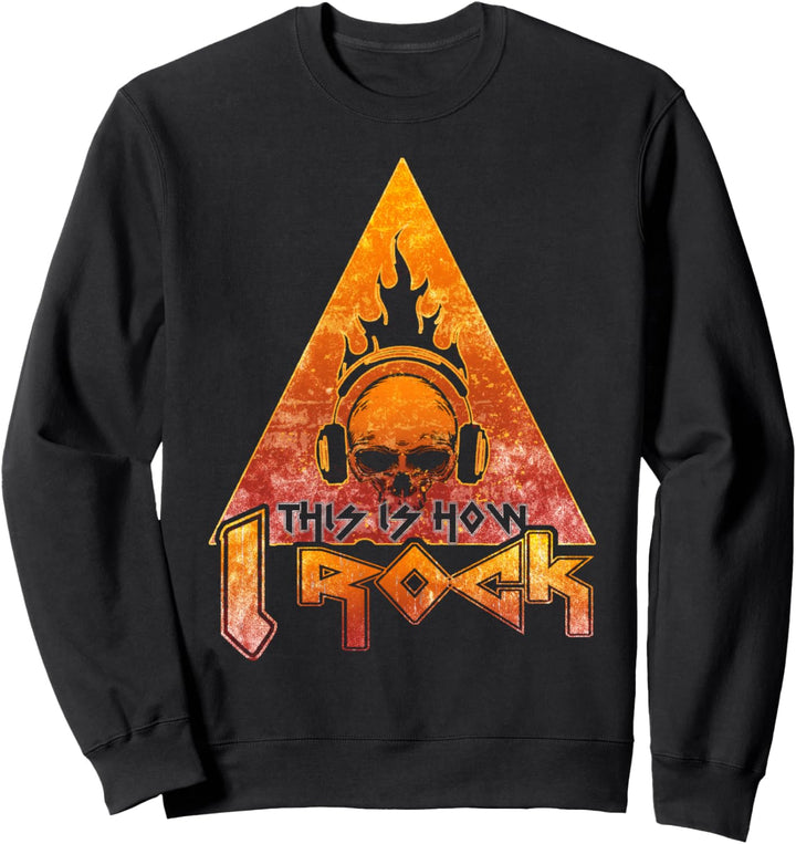 Rock Gitarren Spieler Rockmusik Vintage Rock and Roll Sweatshirt