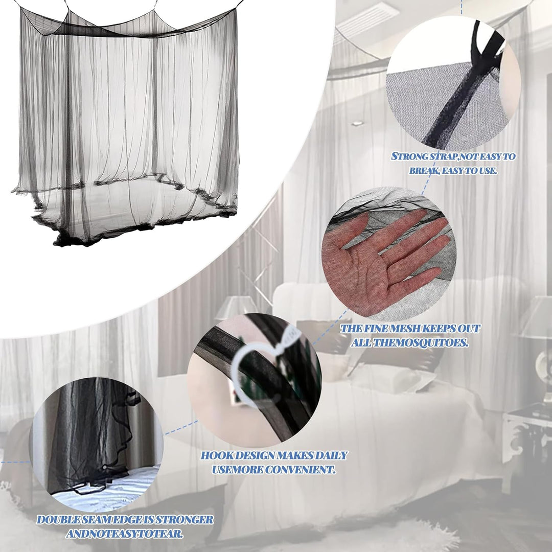 ACTOYS Mückennetz Bett XXL, Moskitonetz Reise Outdoor, Moskitonetz Doppelbett Einzelbett, Betthimmel