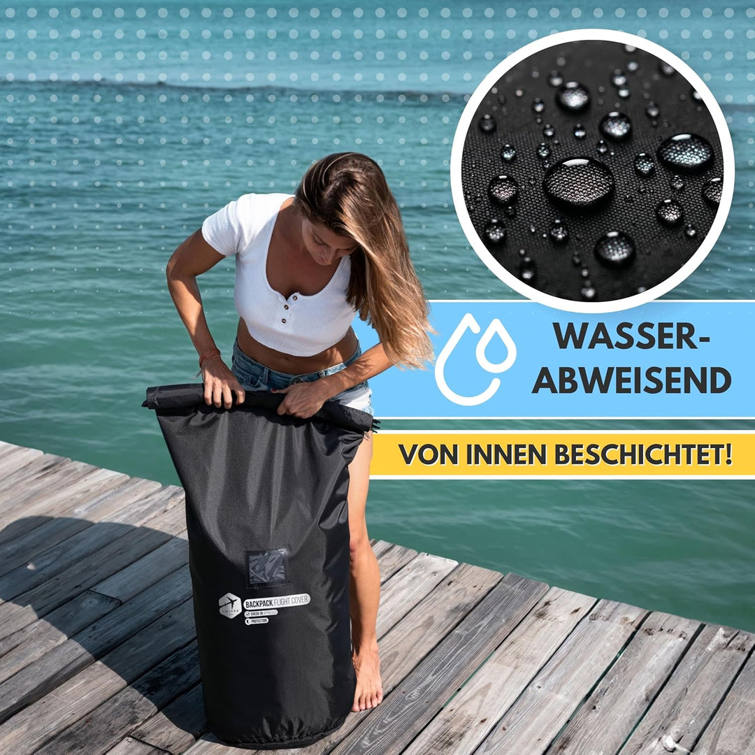 TWIVEE - 2 in 1 Rucksack Schutzhülle und Regenschutz - Flight Cover für Backpack - Flugzeug - Überzu