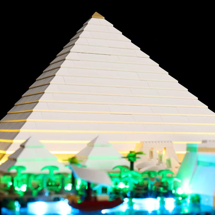 Kyglaring LED-Beleuchtungsset für Lego Grosse Pyramide von Gizeh 21058 (kein Modell) Architektur Lan