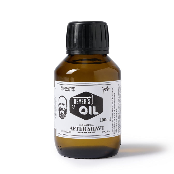 Beyer's Oil Aftershave Eisenkraut 100ml - Handgemacht in Bayern - 100% natürlich - Mit Hamamelis und
