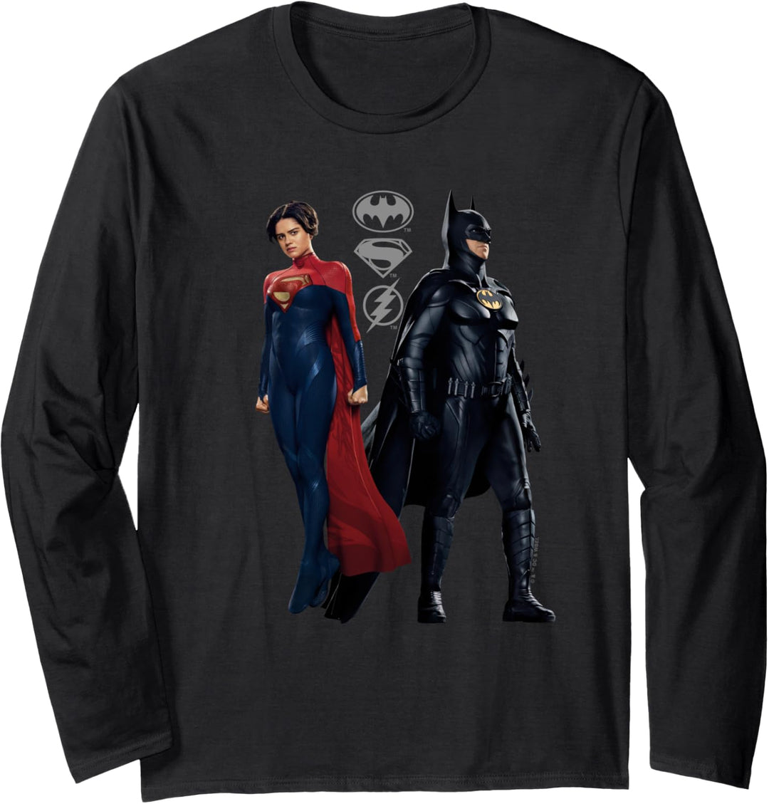 The Flash Movie Batman and Supergirl Langarmshirt