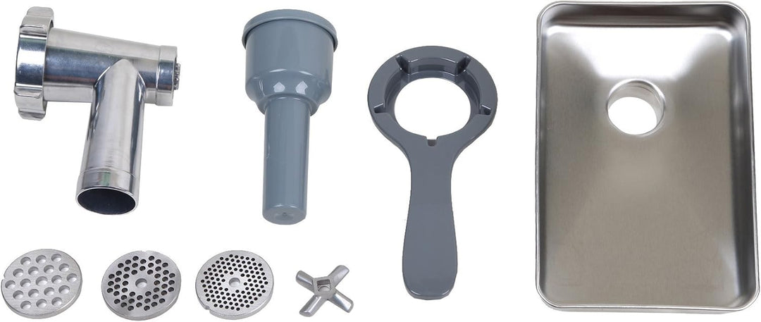 CASO Fleischwolfvorsatz für KM 1200 Chef, 3 verschiedene Lochscheiben grob, medium, fein, Durchmesse
