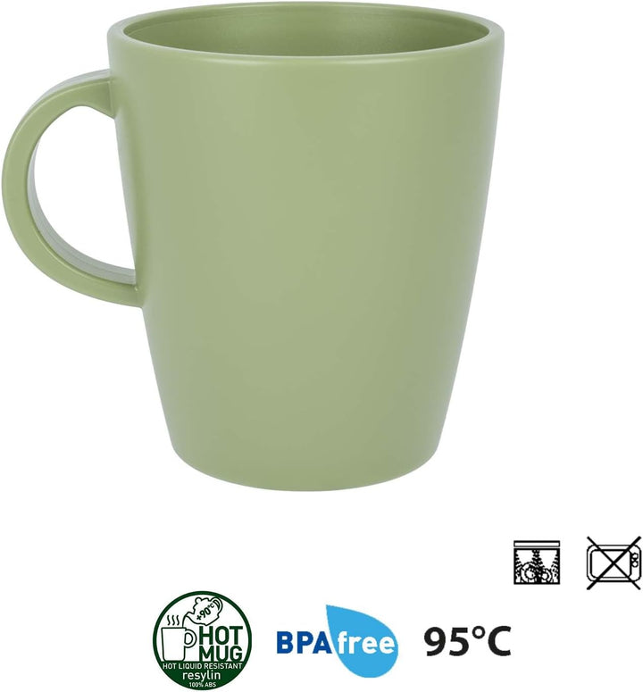 BRUNNER: Melamin Geschirr-Set Camping | 16-Teilig - Teller & Kaffe-Becher für 2-4 Personen | DOLOMIT