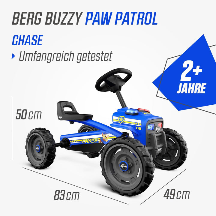 BERG Buzzy Kinder Gokart Chase | ab 2 Jahren | Tretfahrzeug für Kleinkinder | Stabiles Kindergokart