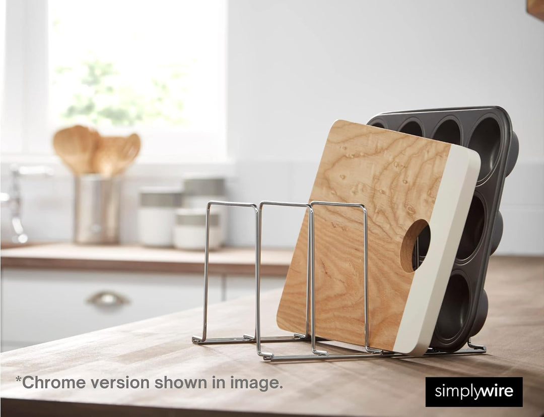 simplywire – Backblech- und Schneidebrett-Gestelle – 2er-Pack – Pfannenaufbewahrung – Küchenschrank-