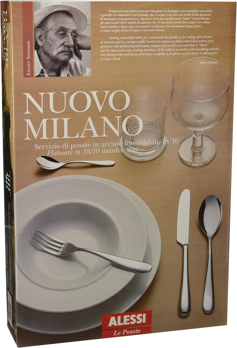 Alessi "Nuovo Milano" Besteckset, 24 teilig, Tafelmesser mit